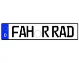 Kennzeichenheld - Fahrradträger-Kennzeichen aus Alu für Dein Auto, Nummernschild ohne Zulassungspflicht, Mattschwarz