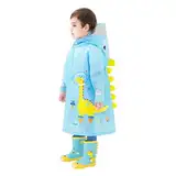 Generisch Regenponcho Regenmantel Leichter Regenjacke Kinder Wasserdichter Mädchen Jungen Regencape mit Kapuze Regenmantel Regenbekleidung Regenanzug Wasserdicht Atmungsaktiv Regen Poncho