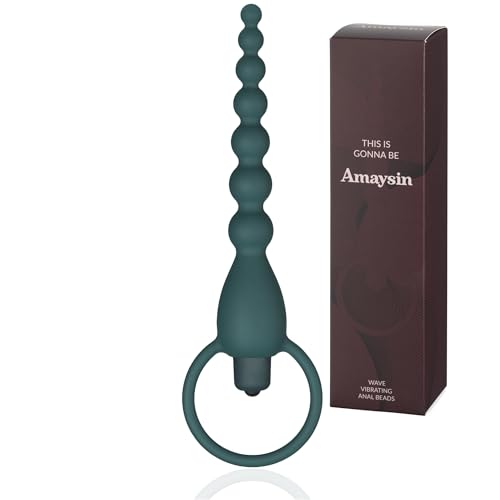 Amaysin Analkugeln - Vibrierende Silikon Anal Beads - Anal Kugeln für Frauen, Männer und Paare - Spritzwasserdicht Anal Kette Sexpielzeug - Analvibratoren frau Anfänger - Schmaler Analvibrator