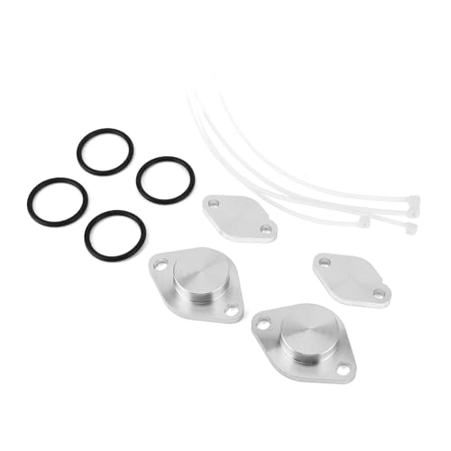 EGR Delete Entfernung Blanking Kit X8R0021 mit O-Ringen für Discovery 3/Sport TDV6, Aluminiummaterial, Silberfarbe, Brandneu
