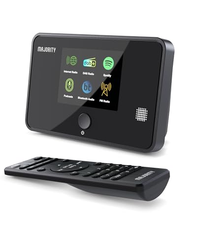 Radio DAB Plus Internetradio WLAN Tuner mit DAB+ | Internet Radio WLAN Adapter mit Spotify, Bluetooth-Konnektivität, Fernbedienung, Farbdisplay | MAJORITY Robinson Digitalradio
