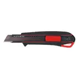 Würth 2K Cuttermesser 18mm inkl. 3 Abbrechklingen extrem scharf schwarz 071566295 Teppichmesser Universalmesser Papiermesser