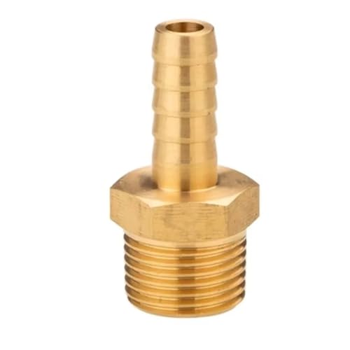 HEXHUASR 1/8" 1/4" 3/8" 1/2" NPT Innengewinde x 1/8 3/16" 5/16" 3/8 1/2 Zoll Schlauchtülle Schlauchanschluss Messing Rohrverschraubung Anschlusskupplung Kraftstoff(1L8 NPT to 1L8 INCH_5 PCS)