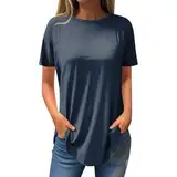 SCBFDI Bowling Hemd Schwarzes Hemd Sexy Oberteil Damen Party Tshirt Damen Schwarz Herren Hemd Kurzarm Damen Oberteile Sexy Oberteile Damen Elegant Elegante Oberteile Damen Oberteil Blau L