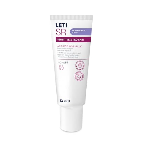 LETI SR Anti-Rötungen Fluid - Hochkonzentriertes und schnell einziehendes Hautpflegefluid zur Stärkung sensibler und geröteter Haut mit dem extra Schutz vor Luftverschmutzung und blauem Licht, 40 ml