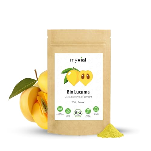 Bio Lucuma Pulver 200g 100% naturbelassen ohne Zusatzstoffe ideal für Diabetiker zum Backen Rohkostqualiät Vegan und glutenfrei