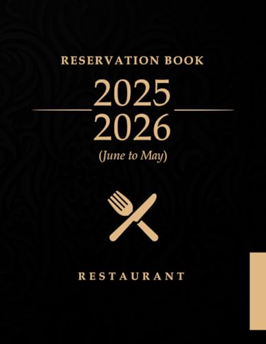 Reservation Book For Restaurant: Full Year Table Wait List Reservations, 1 page with space for 36 reservations per day, Full Year Dinner Reservations Book, Hostess Table Log Book