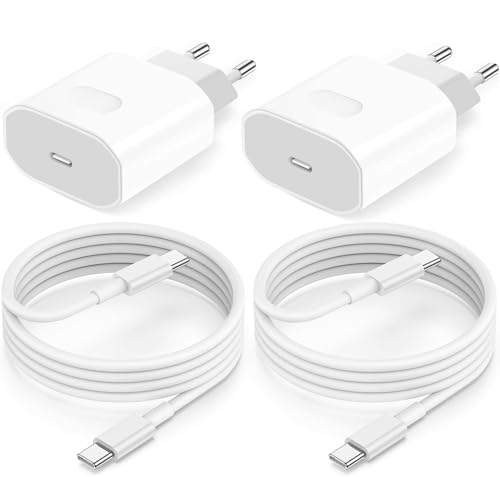 USB C Ladegerät Ladekabel für iPhone 16 15/16 15 Pro/16 15 Pro Max/16 15 Plus,2Pack 25W USB C Power Adapter Schnellladekabel für iPad Pro/Air 2024/10.Generation,Schnellladegerät Stecker mit 2M Kabel