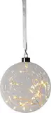 Best Season 457-75"Glow" Glaskugel mit 40 LED, Durchmesser circa 15 cm, warmweiß/transparent, 1.5 x 1.5 x 1.6 cm