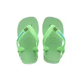 Havaianas Unisex Baby Brasil Logo II Flipflop, Green Garden, 19 EU