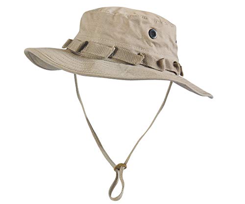 Commando Industries US Army Tropen Hut Boonie Hat Buschut Ripstop Schlapphut (Beige/L)