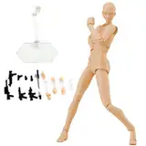 Zeichnungsfigur Modell, Actionfigur Gesten poable Figur Leichtes Zeichnen Schaufensterpuppen mit Standunterstützung ＆ Zubehör Zeichnung Figure Modell für Künstler skizzieren, Frauenmalerei