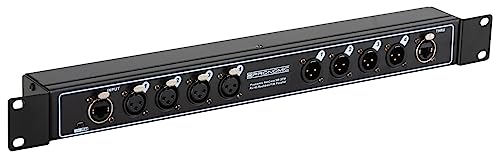 Pronomic NetCore SR-3FM Multicore-Rackbox F/M Parallel - Rackeinheit mit 4 XLR-Buchsen (female), 4 XLR-Buchsen (male) und 2x RJ45 Buchse - zur Übertragung analoger oder digitaler Signale