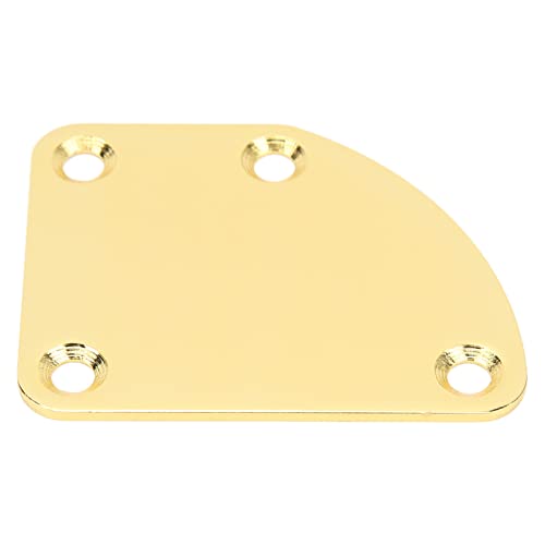 Gitarren-Halsplatte, Einfache Installation, Gebogenes Metall, E-Gitarren-Halsplatten-Set, SchöNes Aussehen, 4 LöCher, Gold