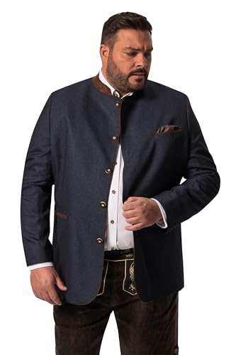Men Plus Herren große Größen Übergrößen Menswear L-8XL Men+ Janker, Trachten, Leinenoptik, Stehkragen, bis 72 Navy blau 58 831435130-58