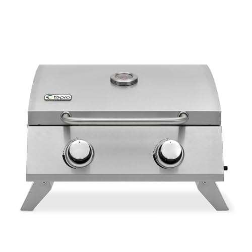 tepro Tischgasgrill Chicago, Grillfläche: ca. 47,5 x 35cm, silber