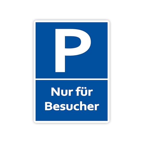 XXL Besucher Parkplatzschild 30 x 40cm Schild aus stabiler PVC Hartschaumplatte 5mm mit UV-Schutz von STROBO