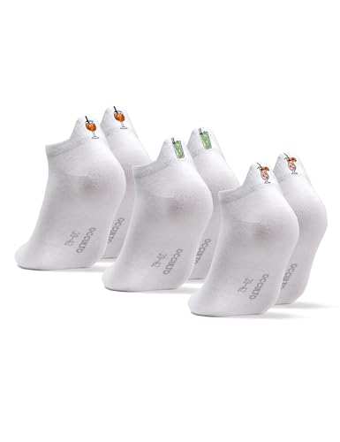 Occulto Damen & Herren Sneaker Socken 3-6er Pack (Modell: Luca), Sneaker Socken mit Spritz 3 Drinks 39-42
