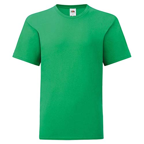 Fruit of the Loom Kids Iconic T-Shirt Größe 104-164, Farbe:maigrün, Größe:152