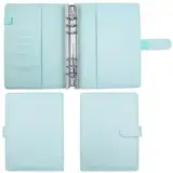 A5 Binder Notizbuch, PU Leder A5 Ringbuch Abdeckung 6 Löcher Binder Notizbuch(Innenpapier nicht enthalten) für A5 Füllpapier (blau)