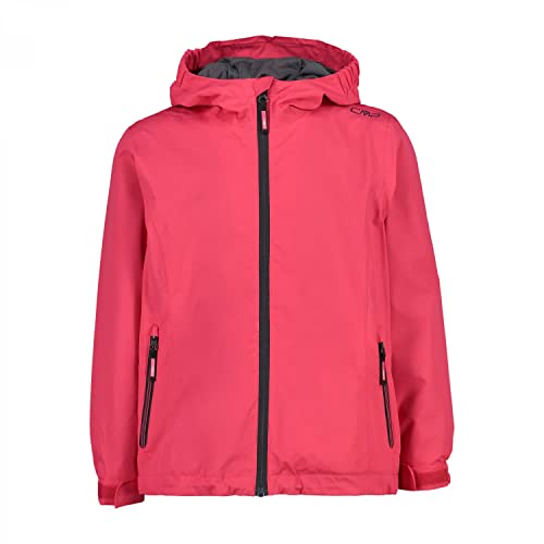 CMP Mädchen Regenjacke Aus Reißfestem Polyester Für Kinder Jacket, Erdbeere, 128 EU