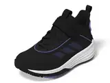 adidas Unisex Ownthegame 3.0 Shoes Basketballschuhe, Schwarz, Blau, Halb-Cobalt, Weiß, 2 Little Kid