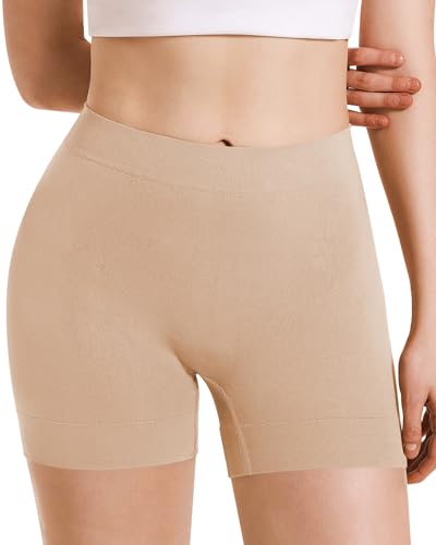 Reamphy Radlerhose Damen Kurz für unter Kleider, Anti Scheuern Oberschenkel Damen Unterhosen mit Bein, Atmungsaktiv Boxershorts hohe Taille Unterwäsche Radlerhosen Sommer Slip Shorts