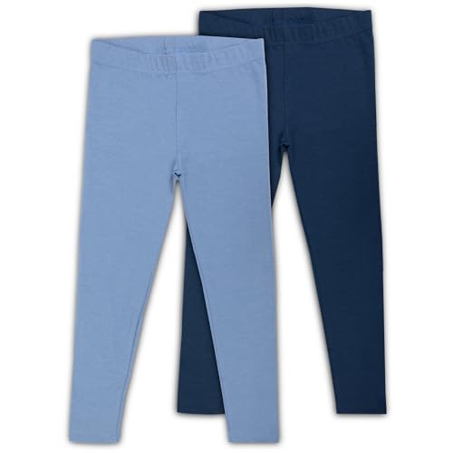 SES Kinder Leggings Mädchen 116/122 2er Pack aus Baumwolle Jeans/marine/weiche & bequeme Leggings für Mädchen/Mädchen Leggings - ideal für Spiel & Alltag/stilvolle Kinder Leggings