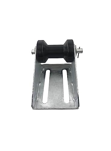 Wonwopn Kielrolle für Bootsanhänger, 10,2 cm, mit Halterung, Montagesatz, Bootsanhängerrolle, verzinkter Stahl, schwarz, PU
