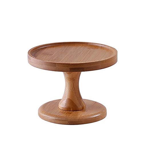 KXQYIKYI Tortenständer aus Holz, Tortenladen-Präsentationsständer mit Glasabdeckung, Kuchenkuppel, transparente Probenteller, hohe Serviceplatte (Farbe: Tablett + Glasabdeckung, Größe: 25,4 cm)