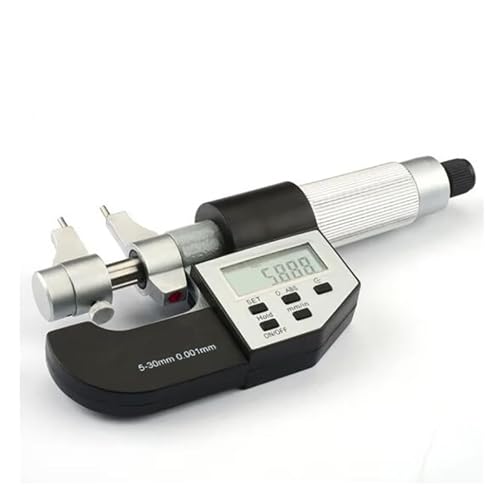 Mikrometer, Digitaler Mikrometer 5-30mm 25-50mm 50-75mm 75-100mm IP54 Innenmikrometer 0,001mm mm/Zoll Elektronischer Messschieber Präzision(25-50mm Contain loop)