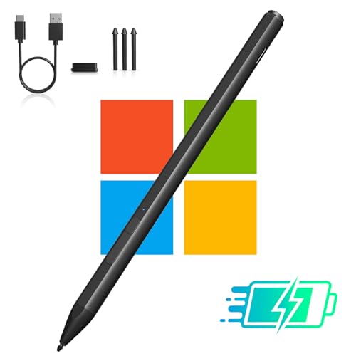 Microsoft Surface Pen für Surface Pro 11/10/9/8/7/6/5/4/3, Surface Go 3/2/1, Surface Laptop/Studio/Book 4/3/2/1, Surface Stift Stylus Stift mit 4096 Druckstufe, Palm Rejection, Magnetische Adsorption