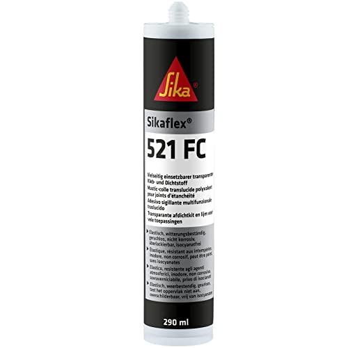 Sika – Kleb- und Dichtstoff – Sikaflex-521 FC Transparent – für innen und außen – UV-stabil und witterungsbeständig – 290 ml