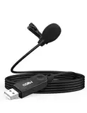 MillSO Mini USB PC Mikrofon USB Lavalier Omnidirektionales Kondensator Mikrofon mit 2M Kabel für PC, Laptop, PS5, Podcast, Interviews, Skype, Netzwerksingen und Aufzeichnung