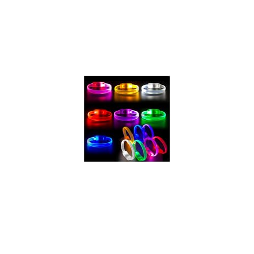 Mstnoixgc 7 Stück Leuchtendes Partyarmband,LED Leuchtarmbänder, Leuchtarmbänder für Kinder,Led Light Up Bracelets,für Geburtstagsparty Geschenke