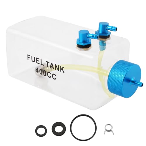 Sctecoau Kraftstofftank Benzin Transparente Plastikflasche 400CC CNC für RC Gas und Nitro Flugzeug