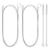 2er Set Flexible Abflussbürste 150cm Multifunktionale Reinigungsbürste Schlauchbürste Abflussreiniger Spirale Abfluss, Kühlschrankbürste, Lange Bürste für Rohre mit Schmalem Abflussloch