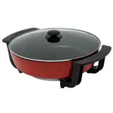 220V Elektrische Hotpot, 1360W Topf mit Teiler & Glas-Deckel, 6L Aktualisiert Hotpot Doppelseitig Trennbarer Kochtopf für 6 Personen für Familienfeiern, Restaurants