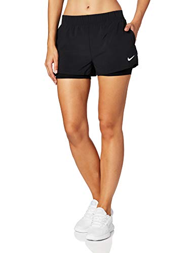 Nike Damen W NKCT FLEX Shorts, Schwarz (Black/White), Gr. M