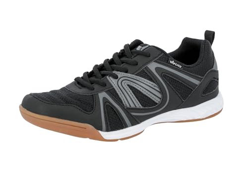 Lico Herren Fit Indoor Hallenturnschuh, Schwarz Grau, 41 EU