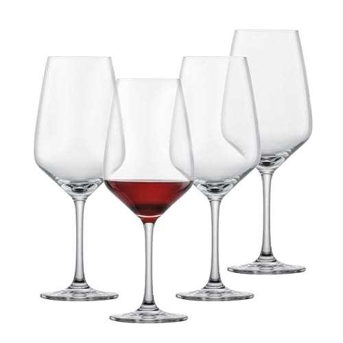 SCHOTT ZWIESEL Rotweinglas Tulip (4er-Set), zeitlose Weingläser für Rotwein, spülmaschinenfeste Tritan-Kristallgläser, Made in Germany (Art.-Nr. 123606)