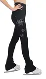 PARADICE WORLD BY SKATER FOR SKATERS EISLAUFEN Hosen MIT STRASSTEINEN (Snowflake, Large)