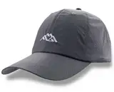 Himozoo Schnelltrocknende Laufmützen, Kühlende, Atmungsaktive Baseballkappe, Dad Truck Hat Mit Berggipfel-Stickerei Für Den Außenbereich, Stretch-Laufmütze Mit Weicher, Langer Krempe (Silbergrau)