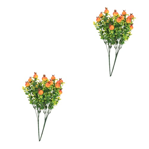KICHOUSE Hochzeitsdekoration 4 Stück Füller Mitte Küche Kunststiel Vase Garten Brautdekoration Für Stängel Stechpalme Simulierte Simulation Hagebutte Tisch Foto Kunststoffgeschäft