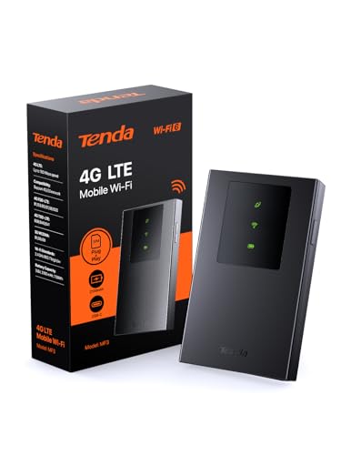 Tenda MF3 Mobiler WLAN Router für SIM-Karten, AX300 Wi-Fi 6 Tragbarer Hotspot, 2100mAh Akku, USB-C-Port, Plug & Play, WPA3, 4G-Modem, MiFi, Mini-Größe, kompatibel mit Nano-SIM-Karten