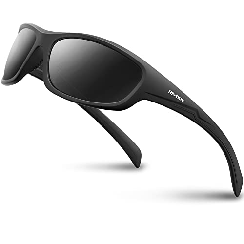 RIVBOS Sonnenbrillen Fahrradbrille Radsportbrillen Sportbrille für damen herren Polarisierte TR90 Superleichtes Unzerbrechlicher Rahmen UV400 Wandern Laufen Golfen und Fischen RB831(RB832)