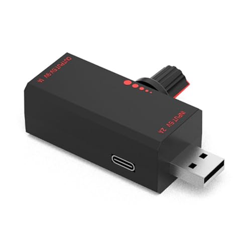 BHFYOB USB Lüfter Geschwindigkeitsregler 5V2A USB Lüfter Stufenloser Geschwindigkeitsregler mit Schaltern für Büros 5V9V1A Ausgang Adajust Ranges