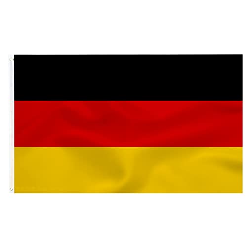 Germany Flag Deutschland Fahne 90 x 150 cm- Deutsche Flagge Polyester leuchtenden Farben mit Messing-Ösen