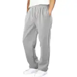 Baggy Jogginghose Jungen Freizeit Sweathose Mit Kordelzug Und Taschen Loose Fit Weites Bein Freizeithose Lockere Lässig Breitbeinige Hose Lange Elastische Sporthose Grey 160