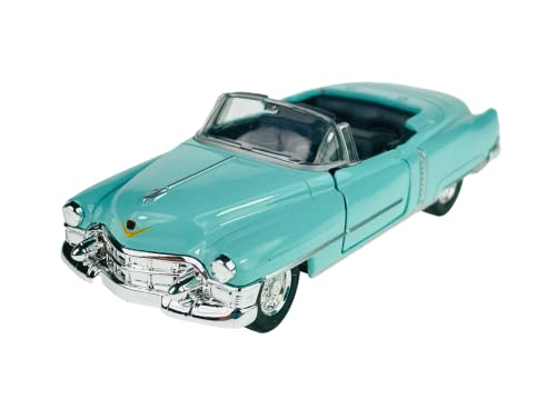 Welly Cadillac Eldorado Cabrio Offen Blau 1953-1966 ca 1/34-1/39 Metall Modell Auto Die Cast Neu im Kasten